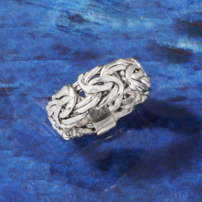 Sterling Silver Wide Byzantine Ring image number 4