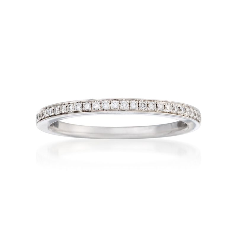 Henri Daussi .25 ct. t.w. Diamond Wedding Ring in 18kt White Gold image number 0