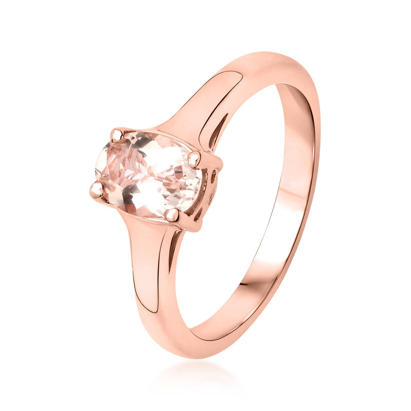 .50 Carat Morganite Ring in 18kt Rose Gold Over Sterling image number 1