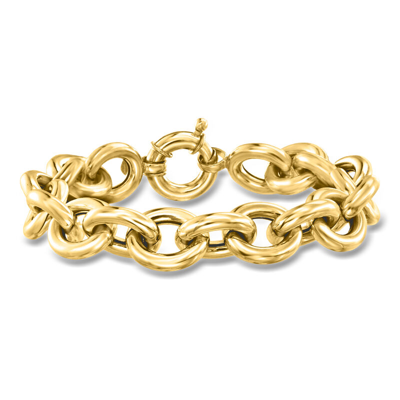 Italian 18kt Yellow Gold Cable-Chain Bracelet image number 0