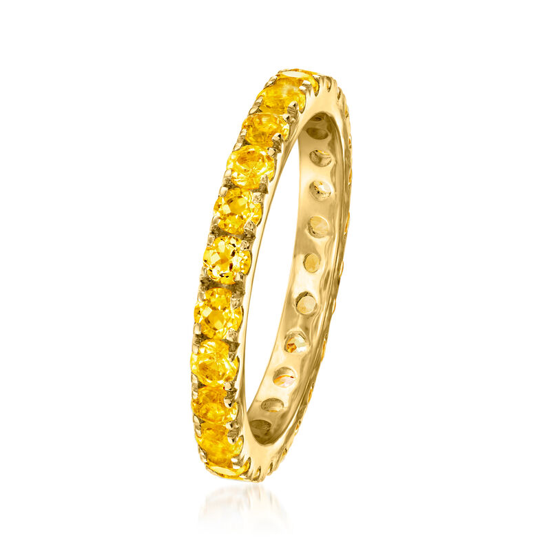 1.30 ct. t.w. Citrine Eternity Band in 18kt Gold Over Sterling image number 2