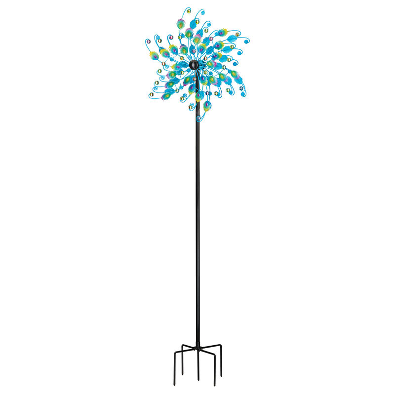 Regal &quot;Peacock&quot; Outdoor Decorative Garden Wind Spinner image number 1