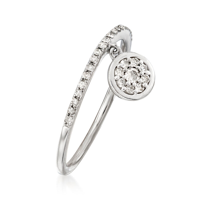 .20 ct. t.w. Diamond Circle Charm Ring in 14kt White Gold image number 2