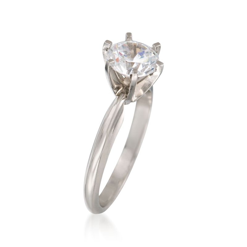 Platinum Six-Prong Engagement Ring Setting image number 2