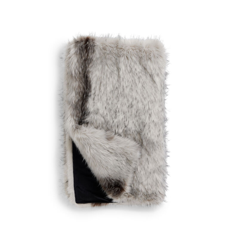 Limited Edition Clouded Fox Faux Fur Throw Blanket image number 0