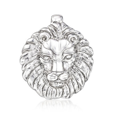 Italian Sterling Silver Lion Slide Pendant