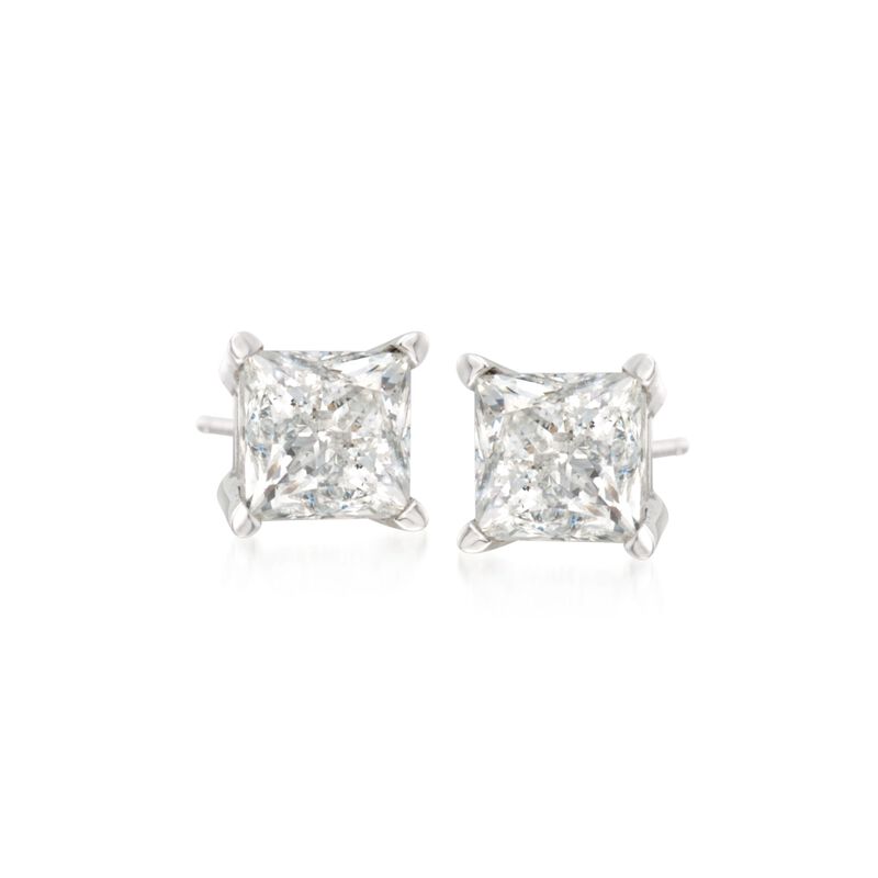 .25 ct. t.w. Princess-Cut Diamond Stud Earrings in 14kt White Gold image number 0