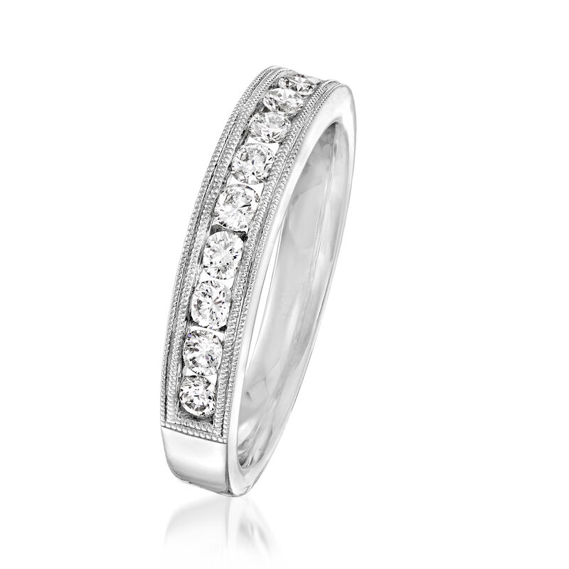 .55 ct. t.w. Diamond Milgrain Ring in 14kt White Gold image number 2