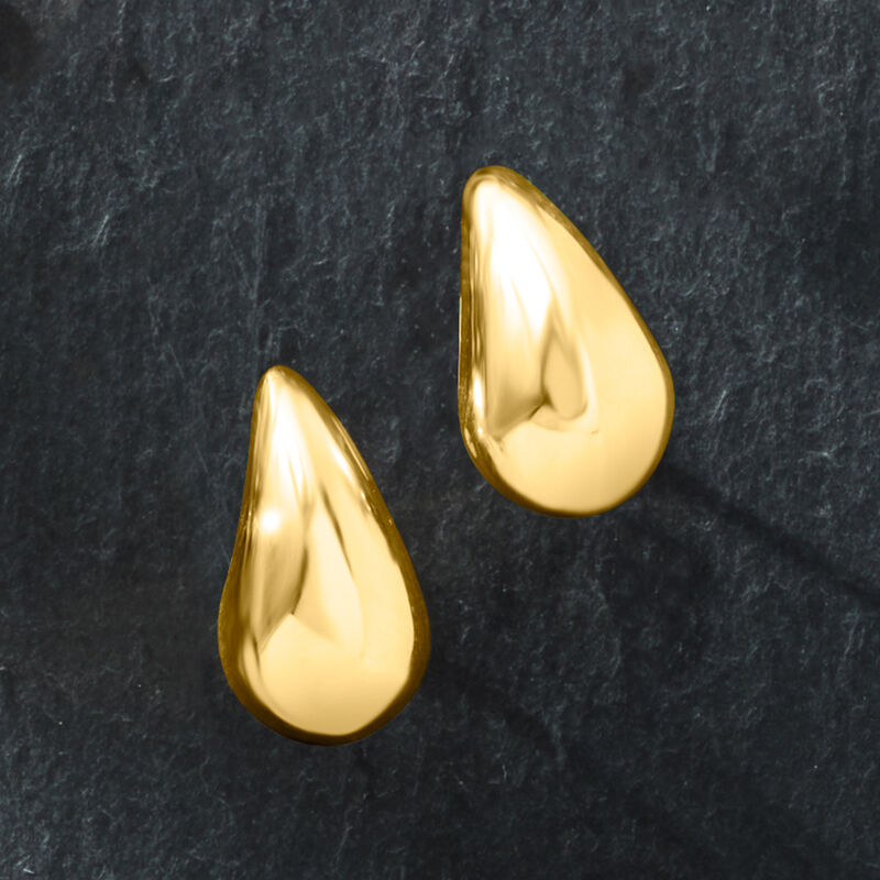 14kt Yellow Gold Small Teardrop Earrings image number 4