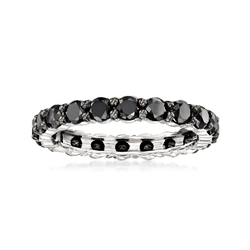 2.00 ct. t.w. Black Diamond Eternity Band image number 0