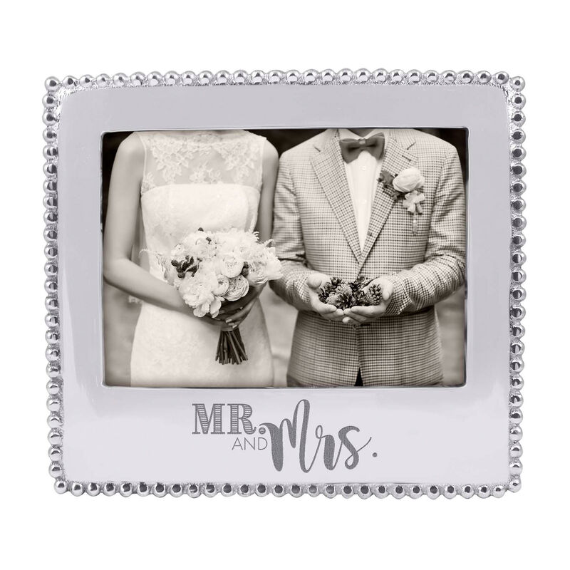 Mariposa &quot;Mr. and Mrs.&quot; Beaded 5x7 Photo Frame image number 0