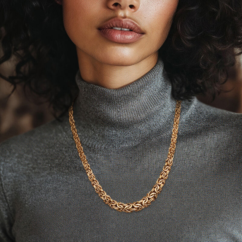 18kt Yellow Gold Byzantine Necklace. 20&quot; image number 0