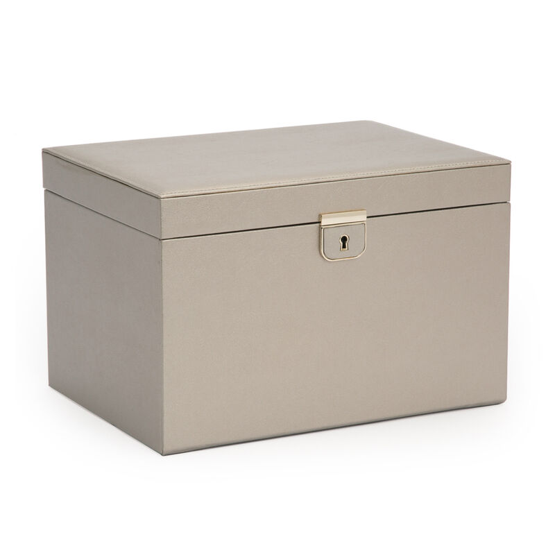 WOLF &quot;Palermo&quot; Pewter Leather Large Jewelry Box image number 1