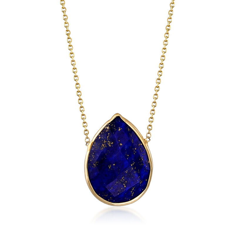 Lapis Necklace in 14kt Yellow Gold image number 0