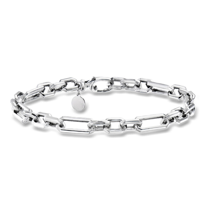 Gabriel & Co. Sterling Silver Figaro-Link Bracelet. 8.5" image number 0