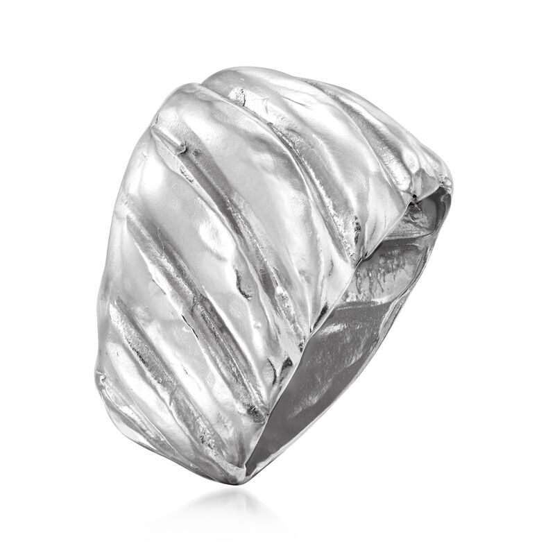 Italian Sterling Silver Shrimp Ring image number 2