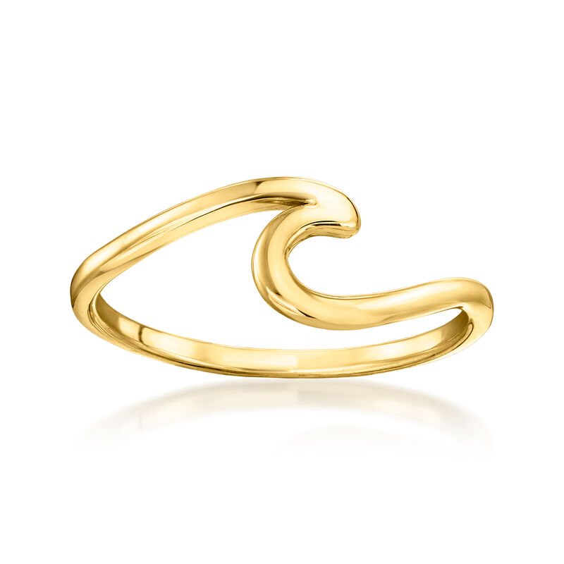 18kt Gold Vermeil Wave Ring image number 0