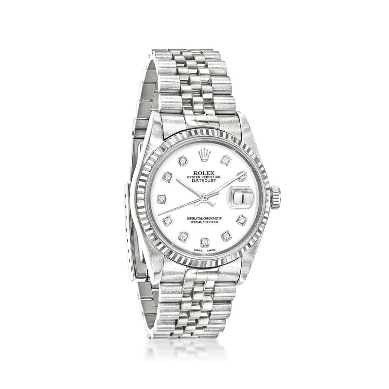 Pre-Owned Rolex Datejust Men's 36mm Automatic Stainless Steel and 18kt White Gold Watch image number 0