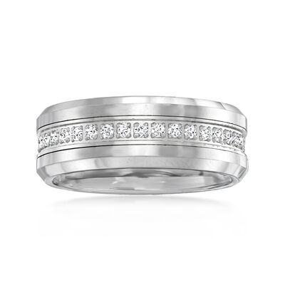 Men's .50 ct. t.w. CZ Eternity Band in Tungsten Carbide
