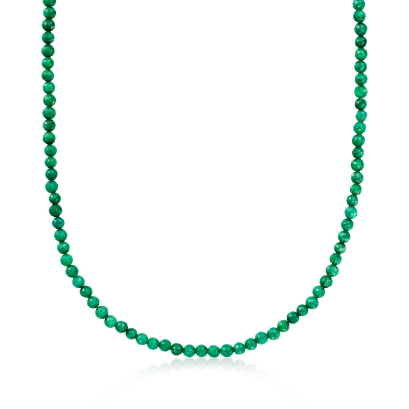 20.00 ct. t.w. Emerald Bead Charm-Compatible Toggle Necklace in 18kt Gold Over Sterling image number 4