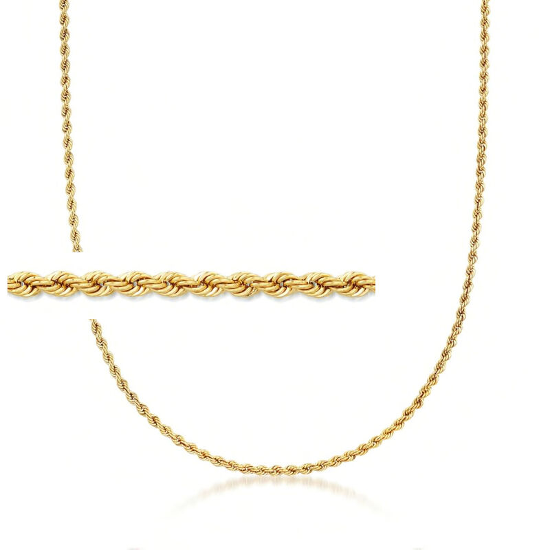 Italian 18kt Yellow Gold Rope-Chain Necklace image number 0