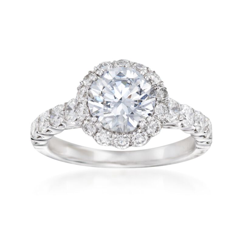 1.05 ct. t.w. Diamond Engagement Ring Setting in 14kt White Gold image number 0