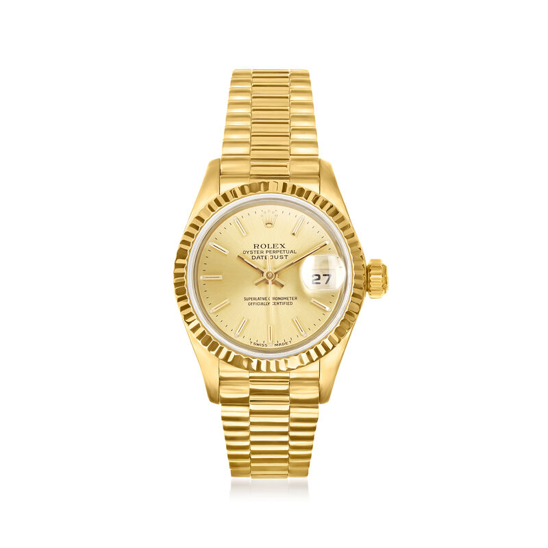 Pre-Owned Rolex Datejust Women's 26mm Automatic 18kt Yellow Gold Watch  image number 0