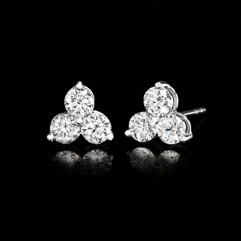 1.00 ct. t.w. Lab-Grown Diamond Trio Earrings in 14kt White Gold  image number 1