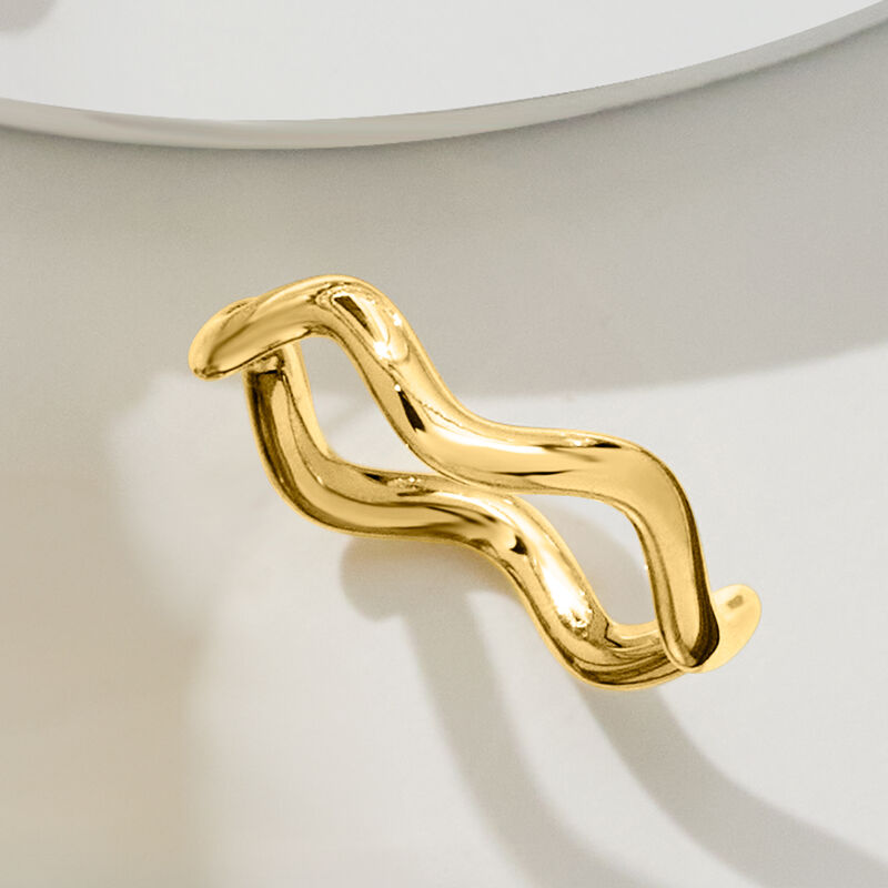 18kt Gold Vermeil Wavy Ring image number 3