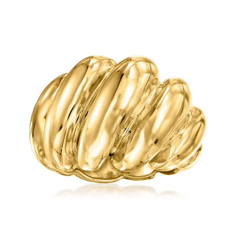 Italian 18kt Gold Over Sterling Croissant Ring image number 0