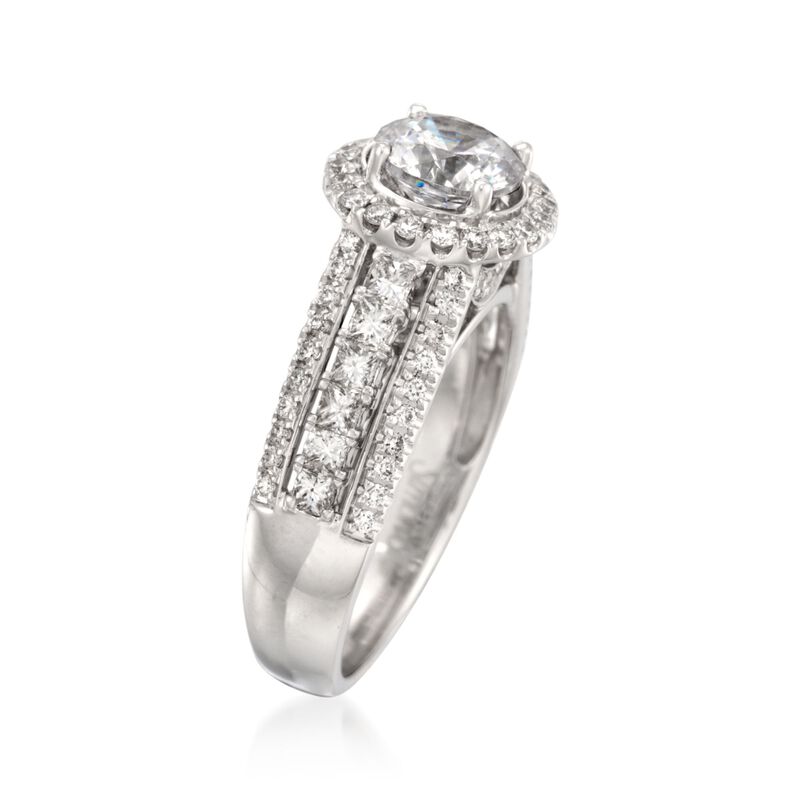 Simon G. .99 ct. t.w. Diamond Engagement Ring Setting in 18kt White Gold image number 2
