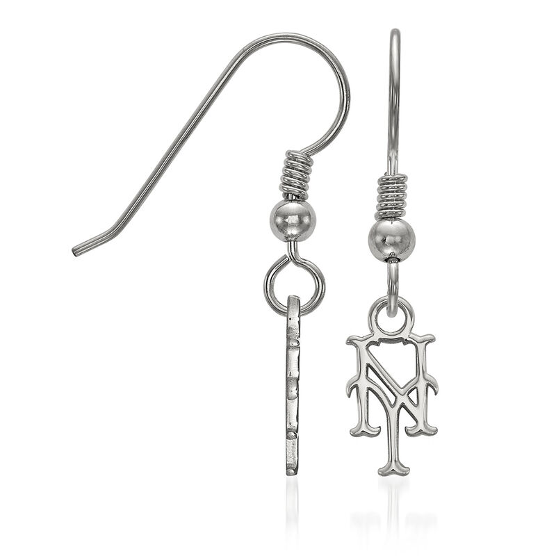 Sterling Silver MLB New York Mets Extra Small Dangle Earrings image number 0