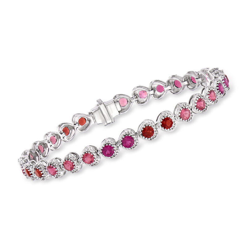 5.90 ct. t.w. Multi-Gemstone Bracelet in Sterling Silver image number 0