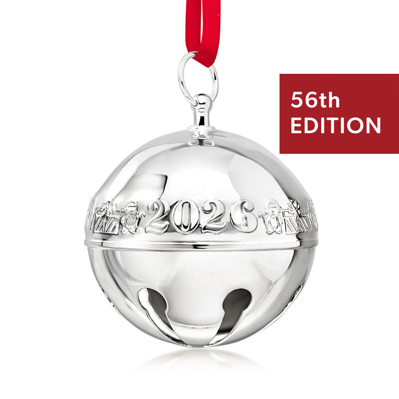 Wallace 2026 Annual Silver-Plated Sleigh Bell Ornament - 56th Edition image number 0