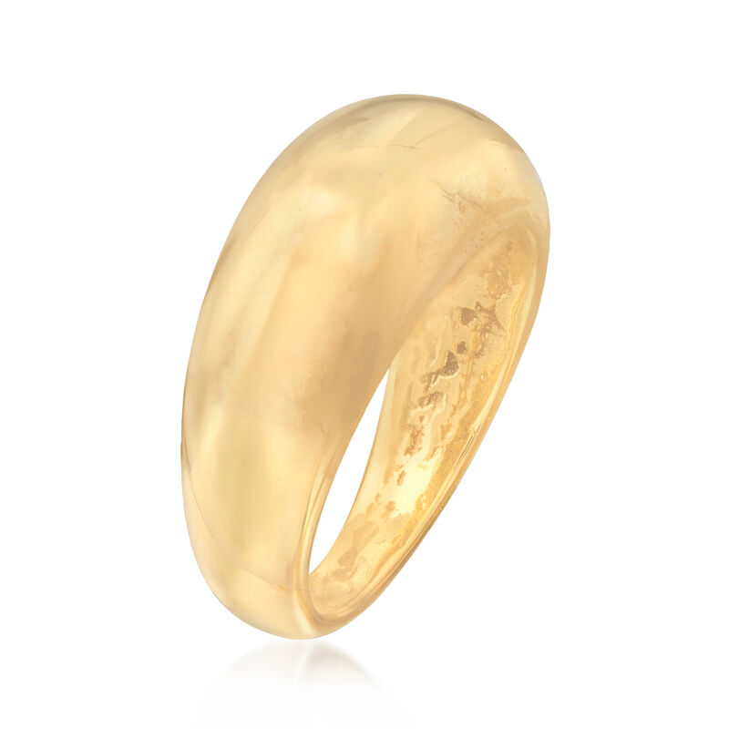 Italian 18kt Yellow Gold Small Dome Ring image number 2