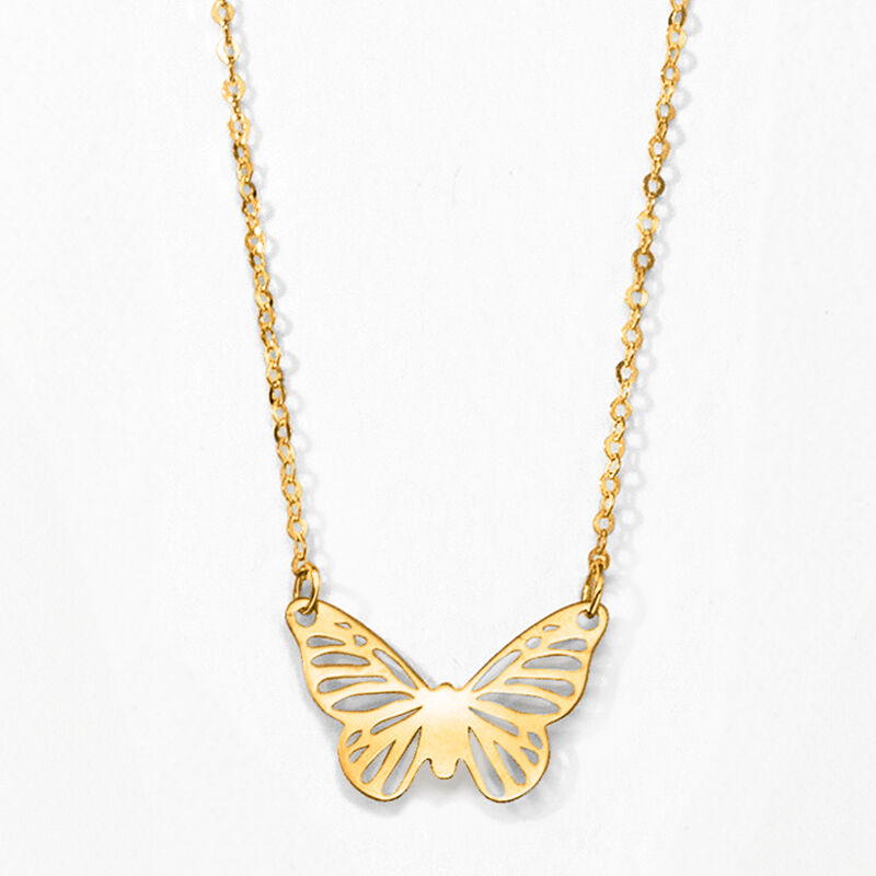 Italian 10kt Yellow Gold Butterfly Necklace image number 3