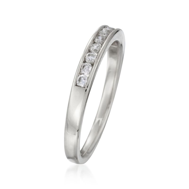 .25 ct. t.w. Channel-Set Diamond Wedding Ring in 14kt White Gold image number 2