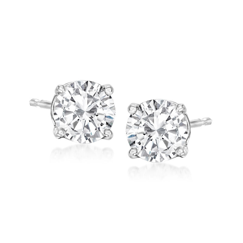 1.25 ct. t.w. Diamond Stud Earrings in 14kt White Gold image number 0