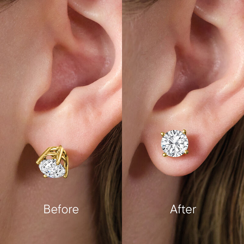 8mm 14kt Yellow Gold Stabilizing Earring Backings  image number 2