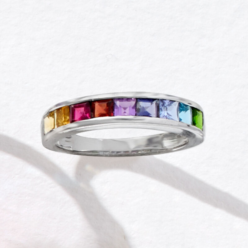 .90 ct. t.w. Multi-Gemstone Ring in Sterling Silver image number 4