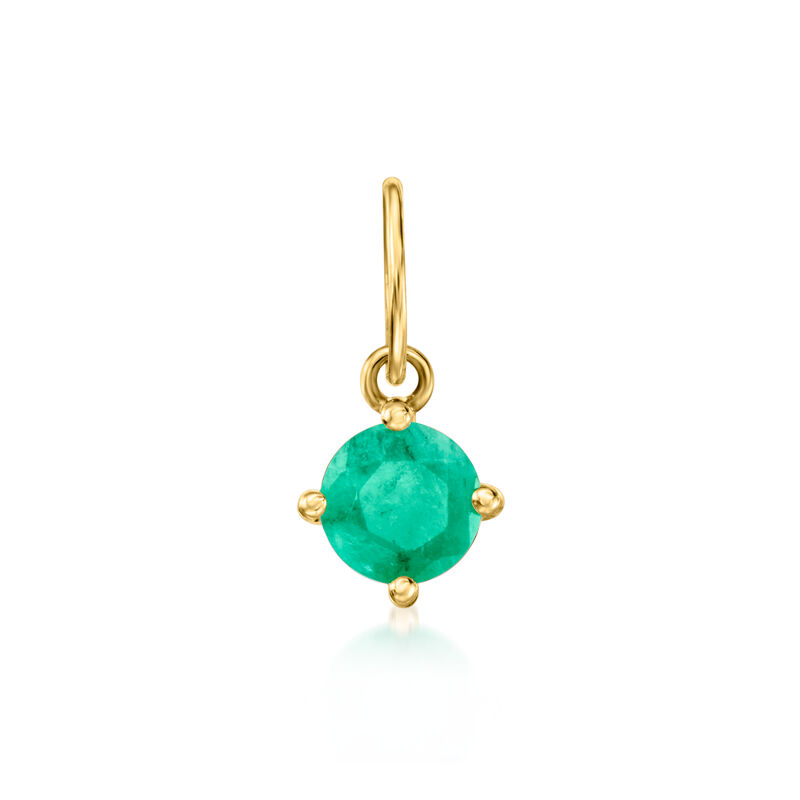 May/Emerald - Birthstone Charm in 14kt Yellow Gold  image number 0