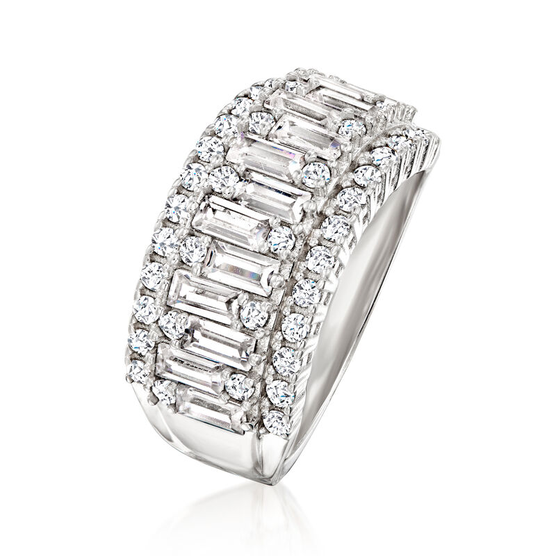 2.40 ct. t.w. CZ Ring in Sterling Silver image number 2