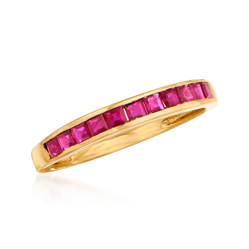 .90 ct. t.w. Ruby Ring in 14kt Yellow Gold image number 3