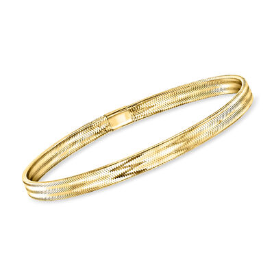 Italian 10kt Yellow Gold Mesh Stretch Bracelet