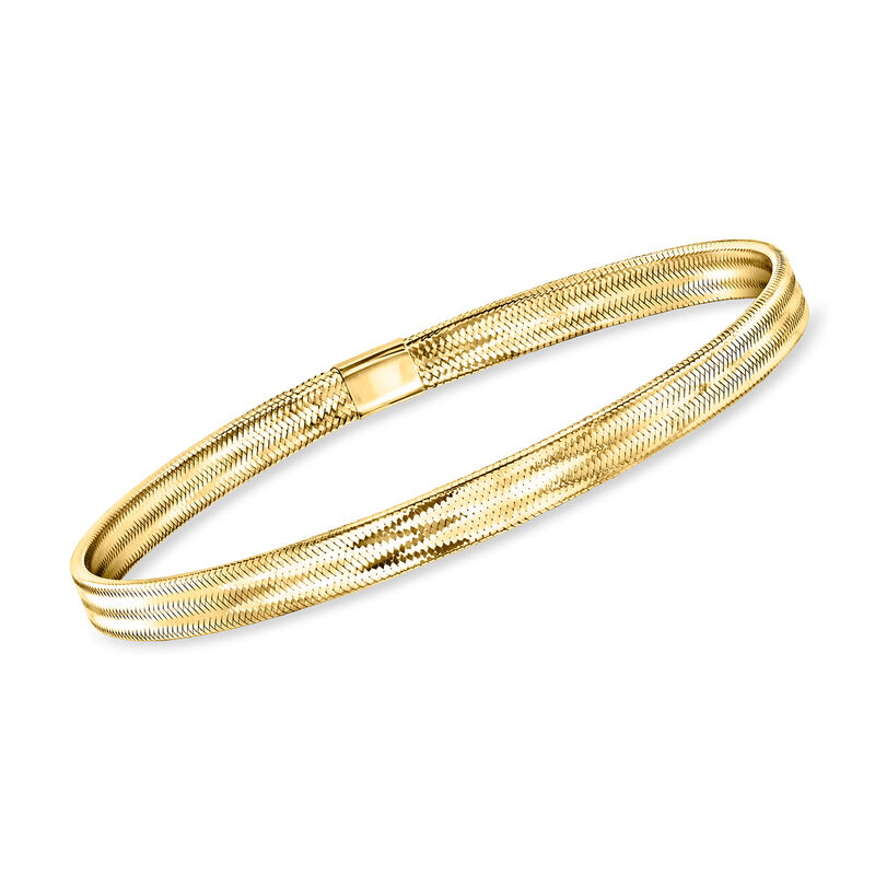 Italian 10kt Yellow Gold Mesh Stretch Bracelet image number 0