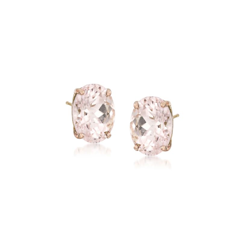 1.40 ct. t.w. Morganite Earrings in 14kt Yellow Gold image number 0