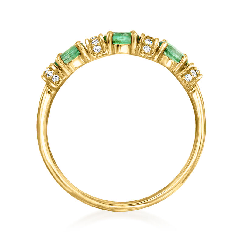.40 ct. t.w. Emerald Ring with Diamonds in 10kt Yellow Gold image number 3