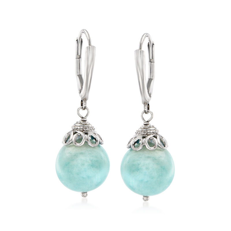 20.00 ct. t.w. Aquamarine Drop Earrings in Sterling Silver  image number 0