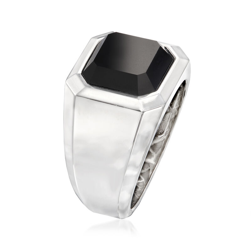 Gabriel Designs Men's Onyx Ring in Sterling Silver image number 1
