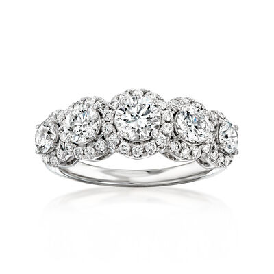 2.00 ct. t.w. Lab-Grown Diamond Five-Stone Ring in 14kt White Gold